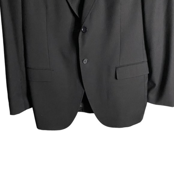 Dolce & Gabbana Men's Black Virgin Wool Single Breasted Notch Lapel Blazer - Picture 3 of 12